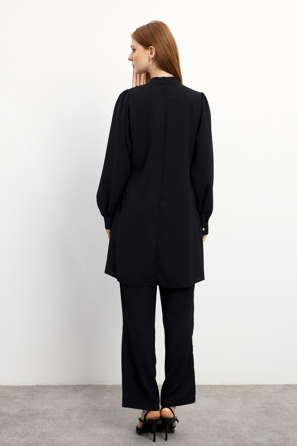 Eliza Tunik Pantolon Takım - Siyah