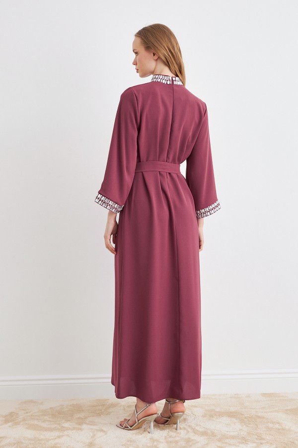 Beril Taşlı Elbise - Gül Kurusu