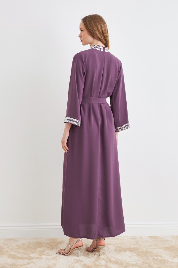 Beril Taşlı Elbise - Leylak