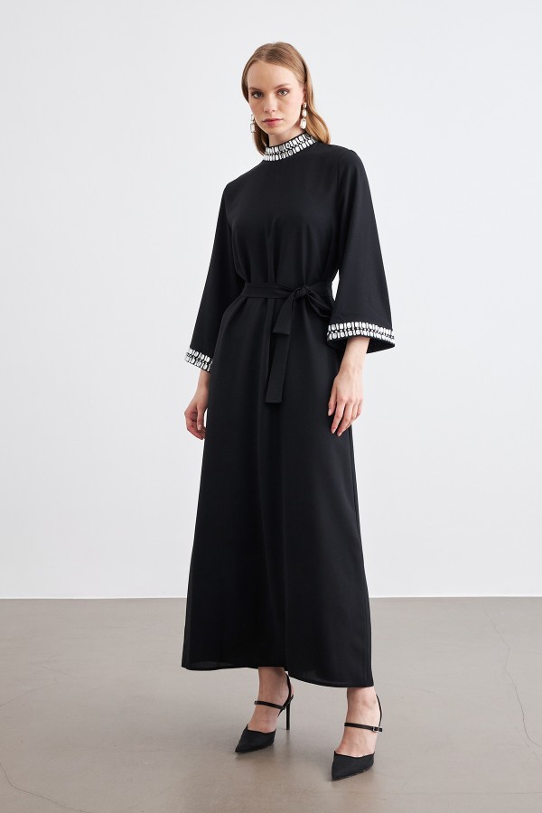 Beril Taşlı Elbise - Siyah