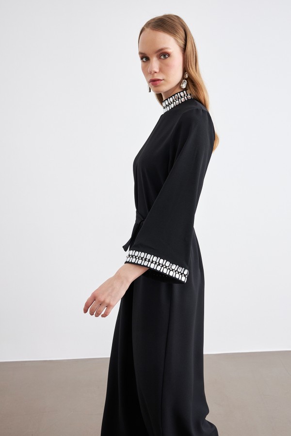 Beril Taşlı Elbise - Siyah