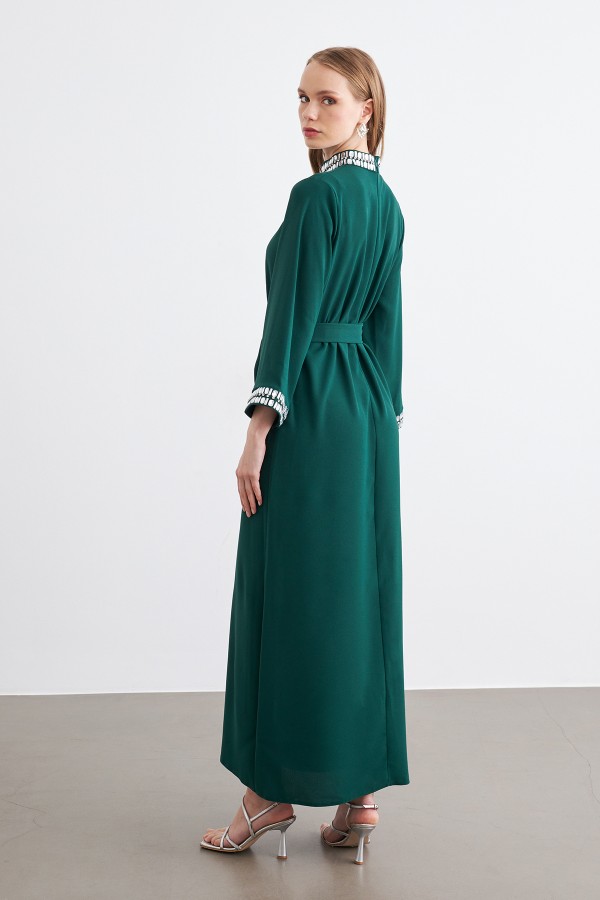 Beril Taşlı Elbise - Zümrüt