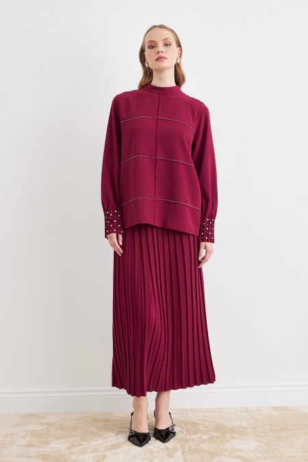 Arin Piliseli İkili Takım - Bordo