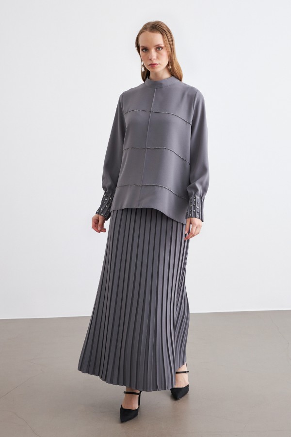 Arin Piliseli İkili Takım - Gri