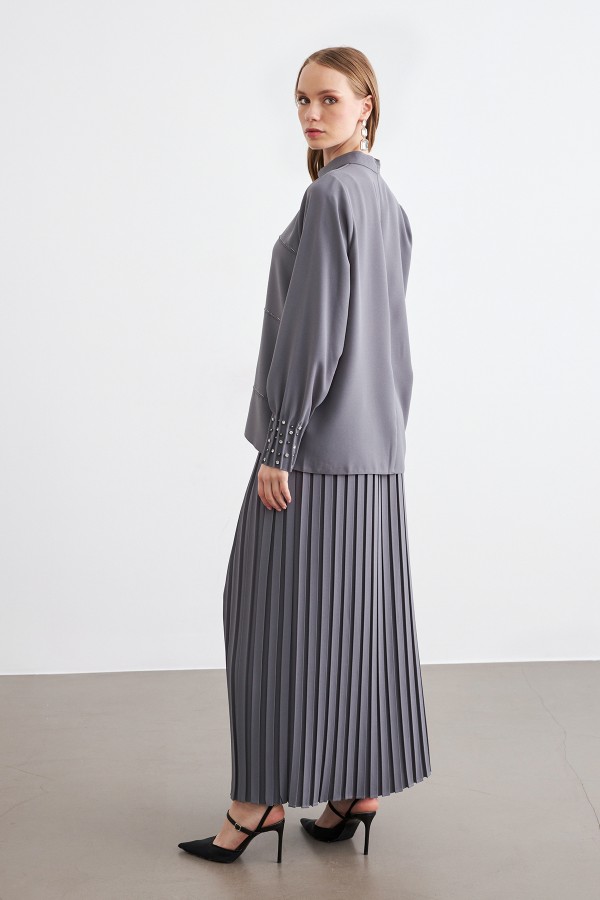 Arin Piliseli İkili Takım - Gri