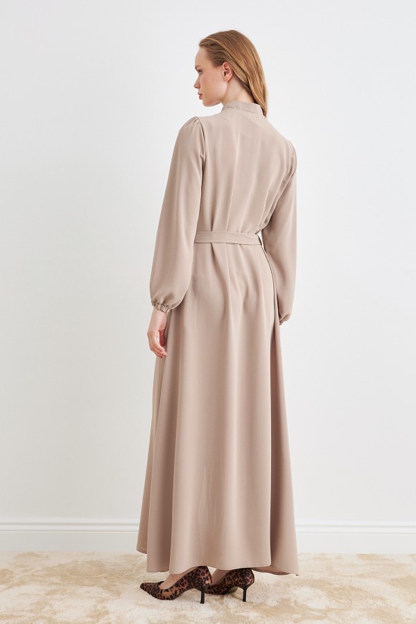 Kuşaklı Ferace - Bej