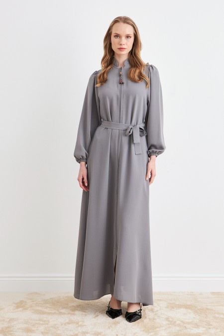 Kuşaklı Ferace - Gri