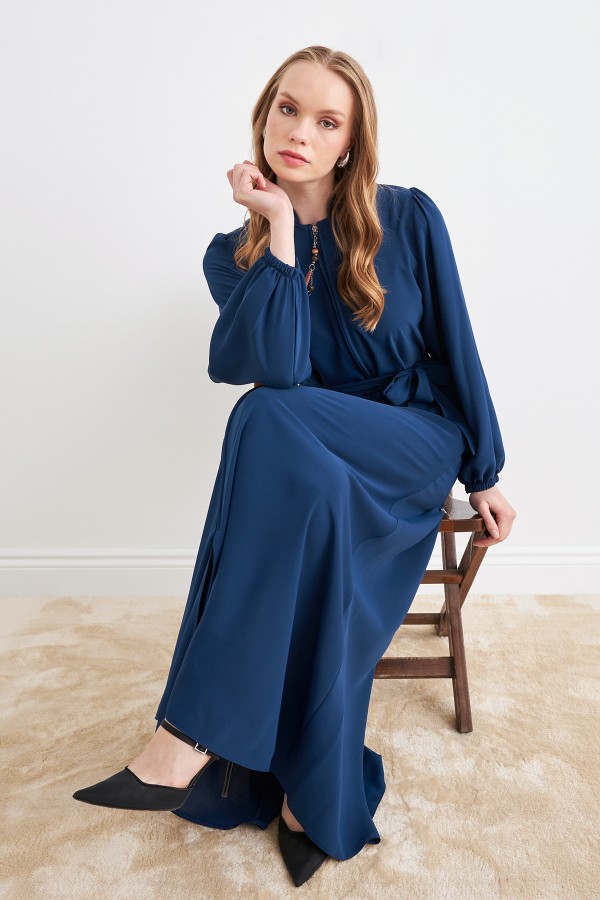 Kuşaklı Ferace - İndigo