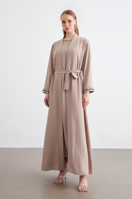 Rita Abaya Suit - Beige