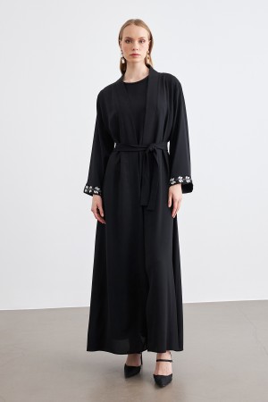 Rita Abaya Set - Black