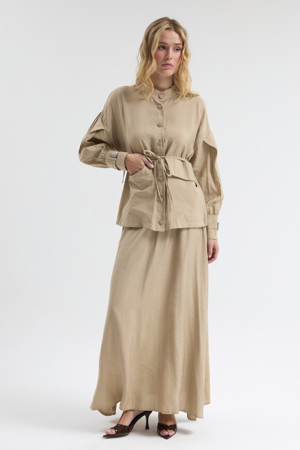 Terra Etek Bluz Takım - Bej