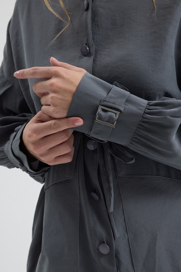 Terra Etek Bluz Takım - Gri