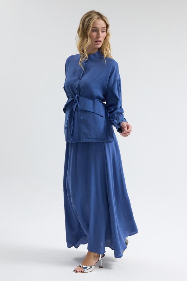 Terra Etek Bluz Takım - Indigo