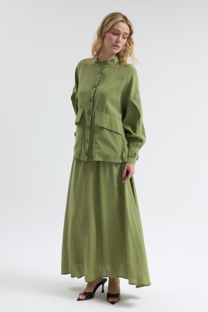 Terra Etek Bluz Takım - Yeşil