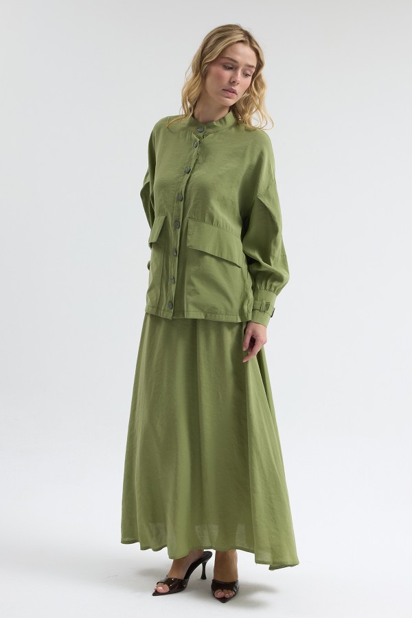 Terra Etek Bluz Takım - Yeşil