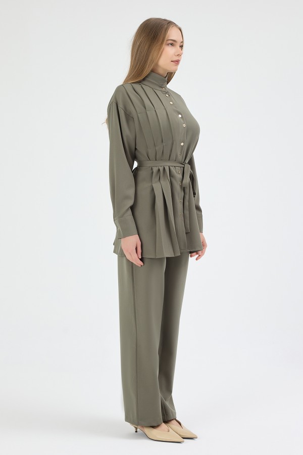 Loren Pilise Detaylı Takım - Haki