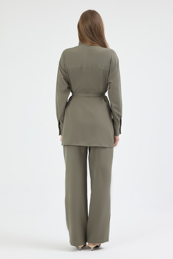 Loren Pilise Detaylı Takım - Haki