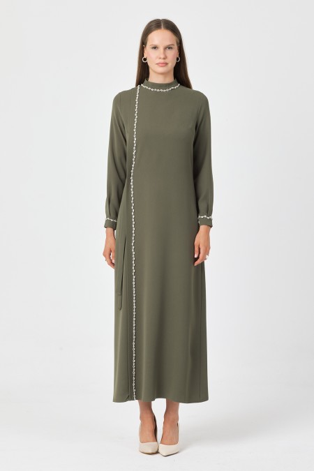 Mira Stone Striped Dress - Çağla