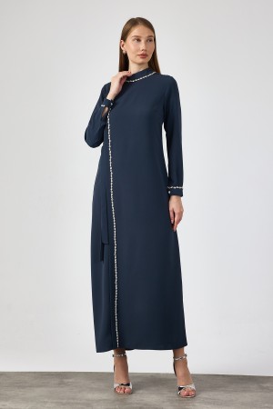 Mira Stone Striped Dress - Petrol Mira Stone Striped Dress - Petrol