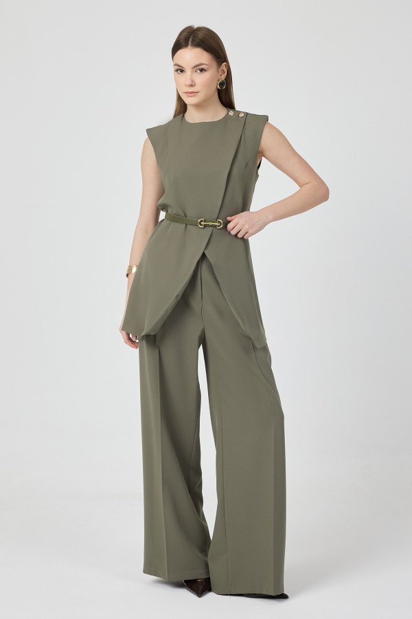 Asimetrik Yelekli Takım - Çağla