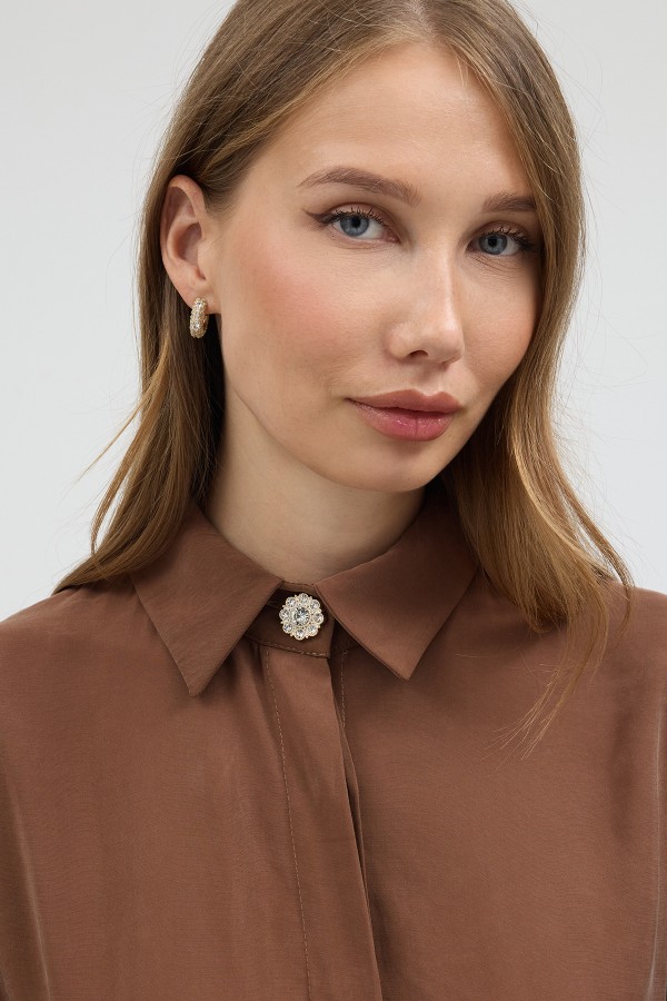 Modal Cupra Tunic and Pants Set - Camel