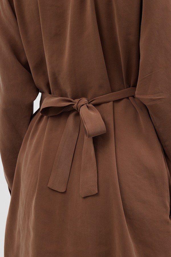 Modal Cupra Tunic and Pants Set - Camel