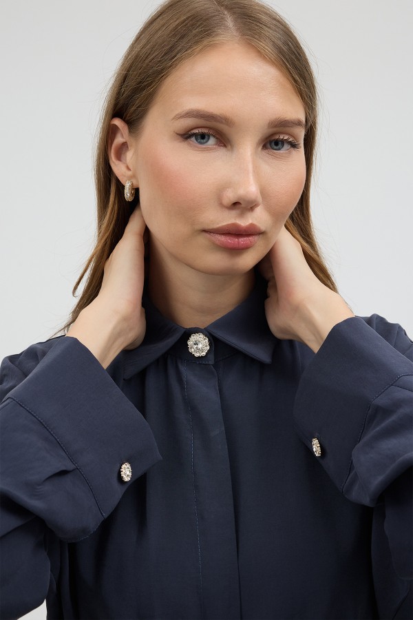 Modal Cupra Tunic and Pants Set - Indigo