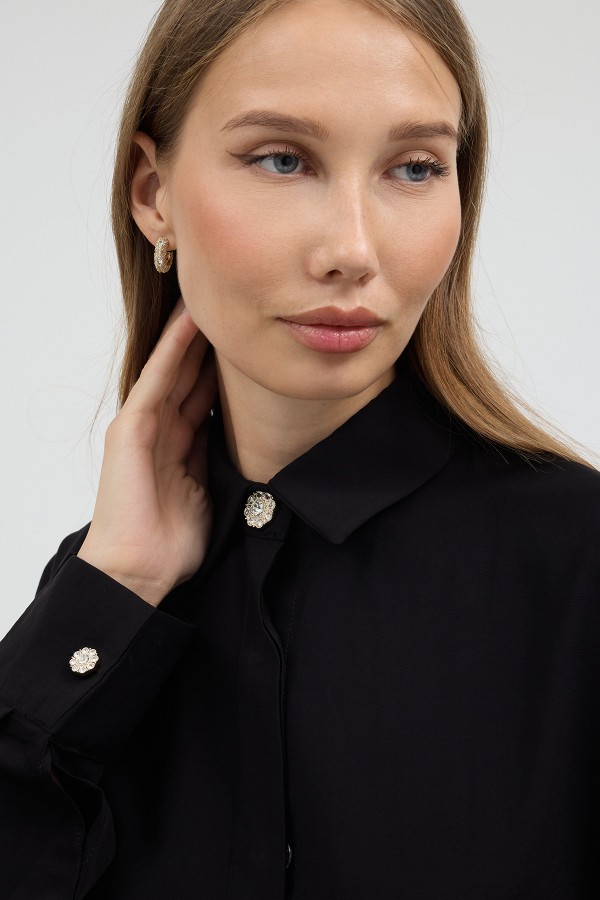 Modal Cupra Tunic and Pants Set - Black