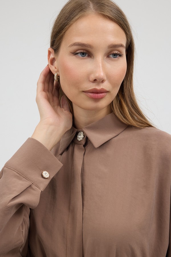 Modal Cupra Tunic and Pants Set - Stone