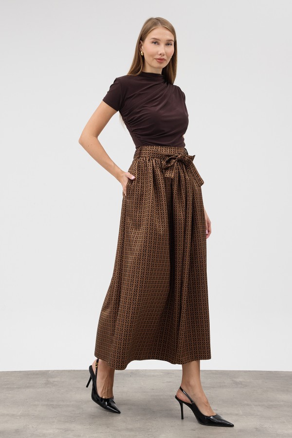 Matilda Jacquard Skirt - Camel