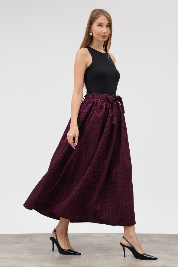 Matilda Jacquard Skirt - Fuchsia