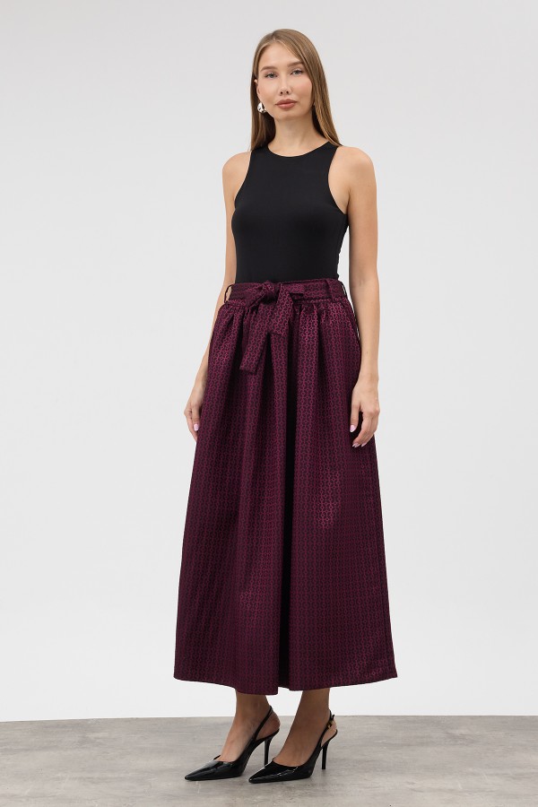 Matilda Jacquard Skirt - Fuchsia