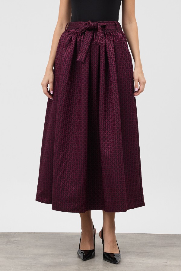 Matilda Jacquard Skirt - Fuchsia