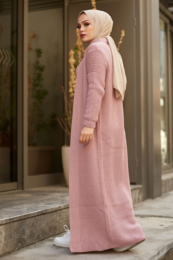 Triko Gül Kurusu Hırka Elbise Takım