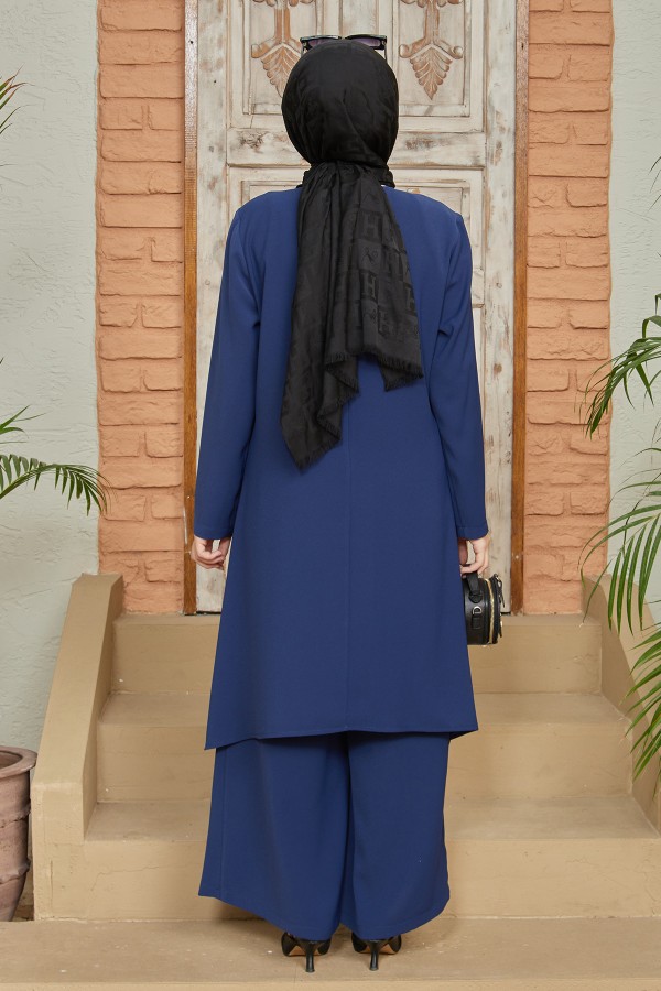 Chain Tunic Pants Set - Indigo Chain Tunic Pants Set - Indigo