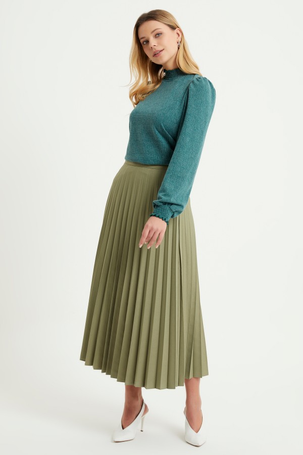 Piliseli Basic Etek - Mint