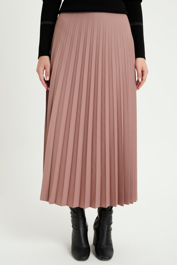 Pleated Basic Skirt - Mink