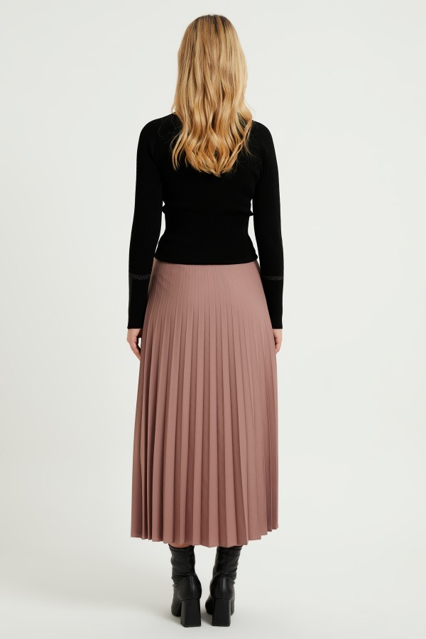 Pleated Basic Skirt - Mink