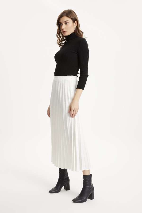 Piliseli Basic Etek - Ekru