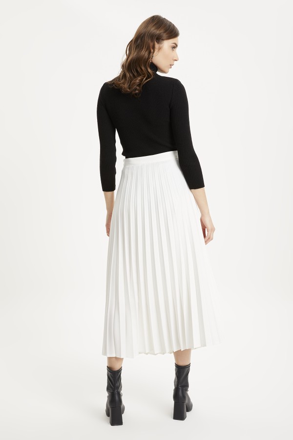 Piliseli Basic Etek - Ekru