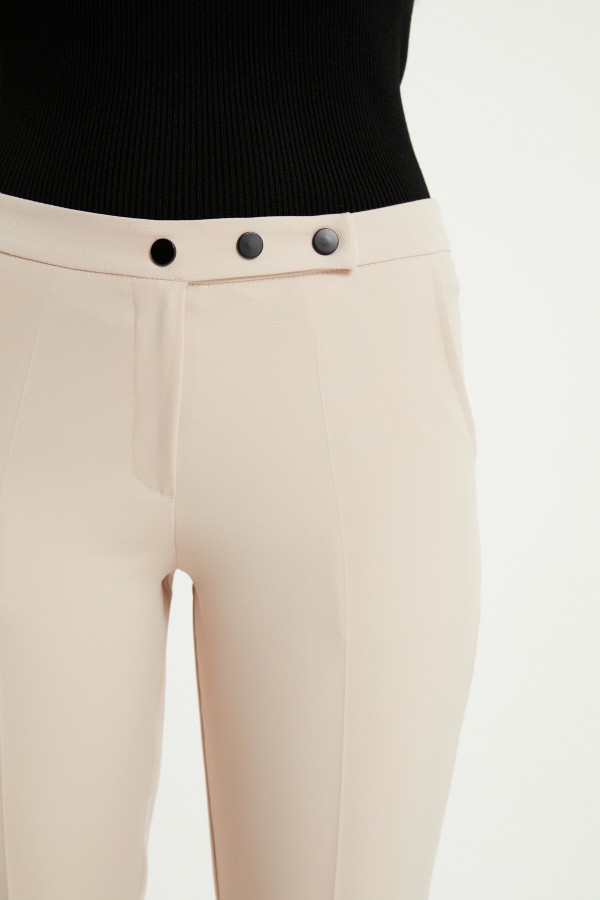 Cigarette 3 Çıtlı Pantolon - Bej
