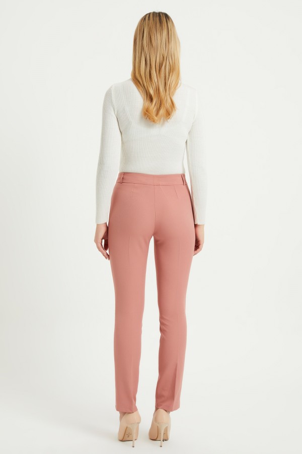 High Waist Trousers - Powder