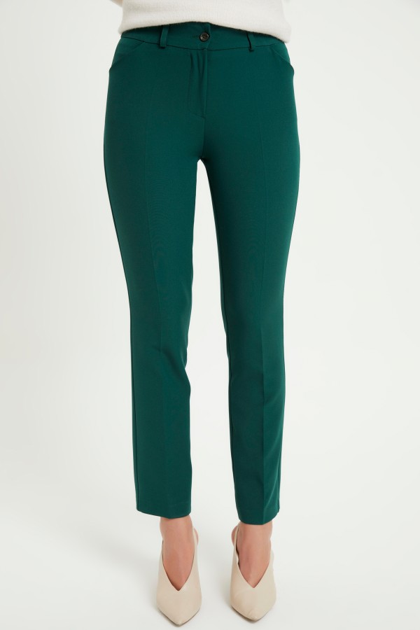 Yüksek Bel Pantolon - Zümrüt