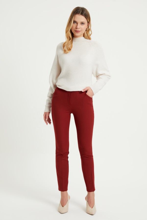High Waist Trousers - Tile
