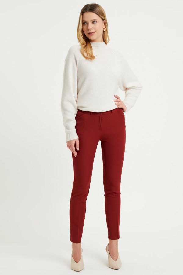 High Waist Trousers - Tile