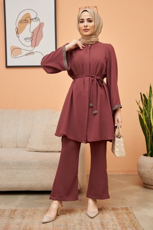 Spanish Trousers Tunic Suit - Dried Rose