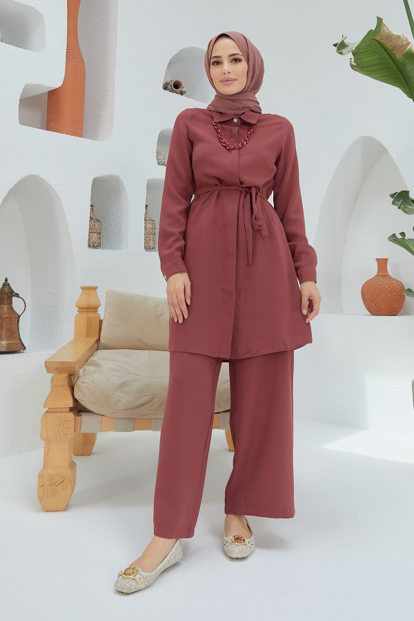 Chain Necklace Set - Dried Rose