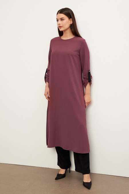 Afra Tunik Pantolon Takım - Gül Kurusu