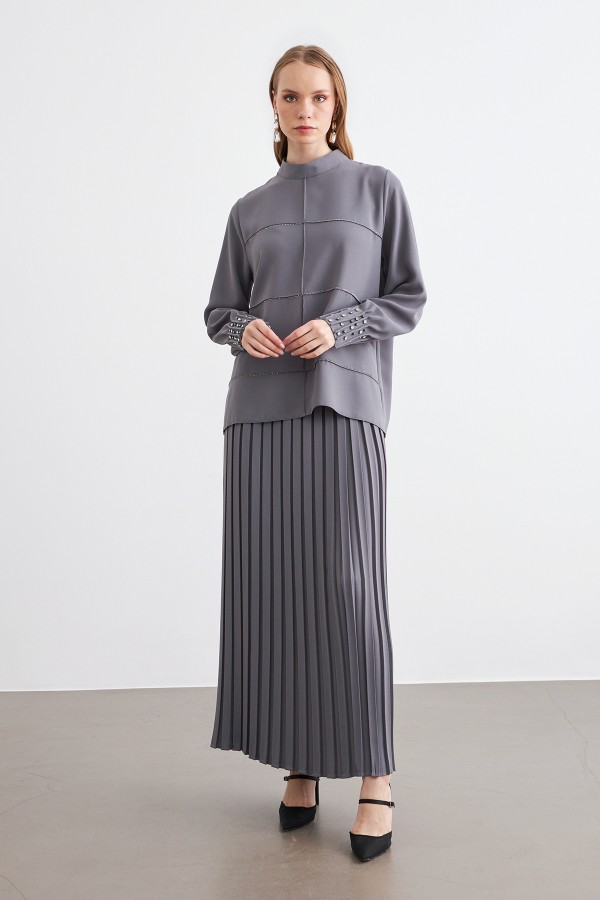 Arin Piliseli İkili Takım - Gri