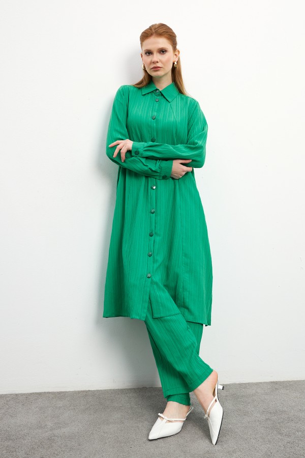 Elina Tunic Trouser Set - Green Elina Tunic Trouser Set - Green